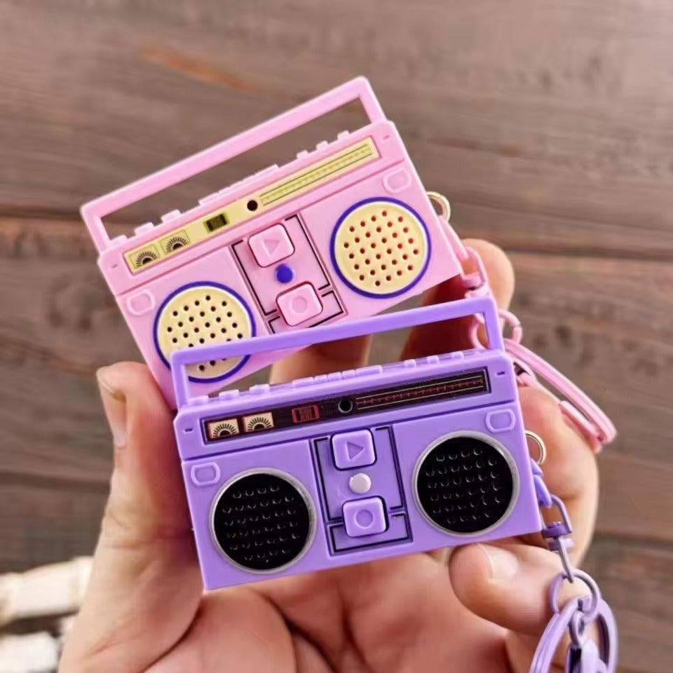 Creative Funny Mini Radio Recorder Music Keychain
