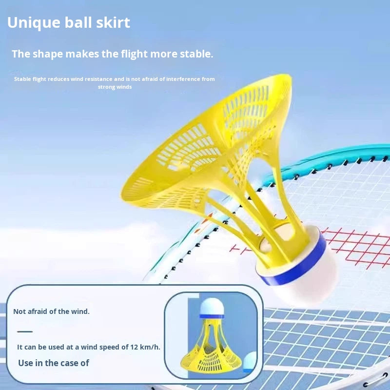 Windproof LED Glowing Badminton Neon Shuttlecock Set