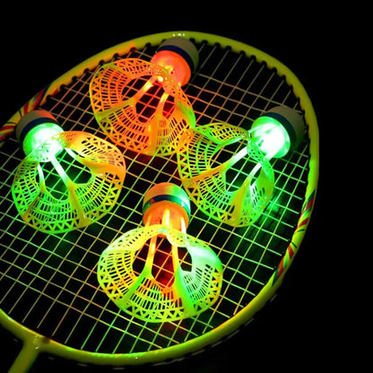 Windproof LED Glowing Badminton Neon Shuttlecock Set