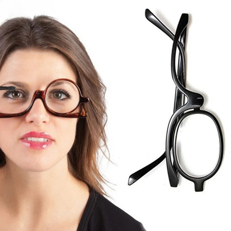 Magnifying Makeup Glasses Rotating Lens
