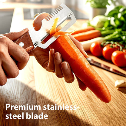 Multi-functional 3-in-1 Stainless Steel Vegetable Peeler