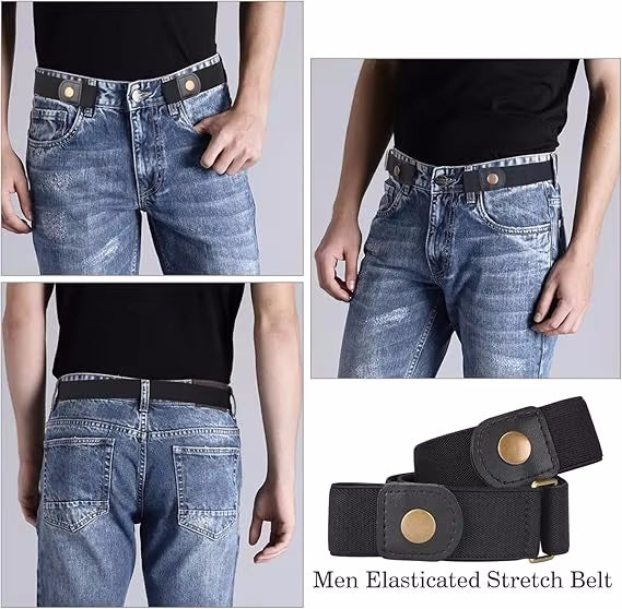 Adjustable Stretch Elastic Waist Band Belts Buckle-Free