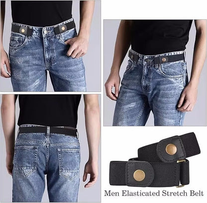Adjustable Stretch Elastic Waist Band Belts Buckle-Free