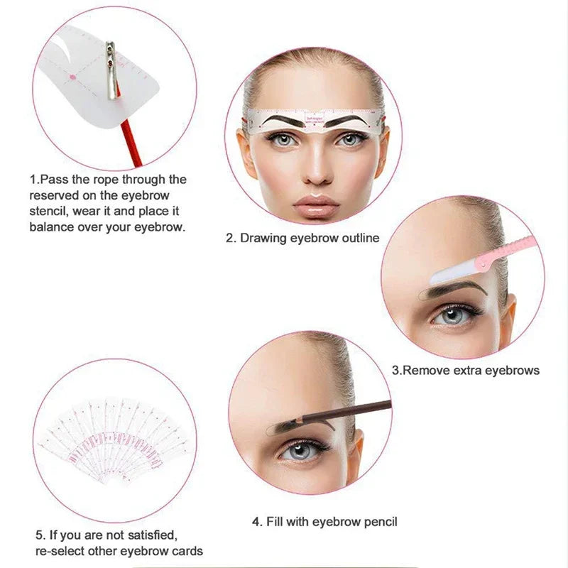 Perfect Eyebrow Shaping Stencil Kit