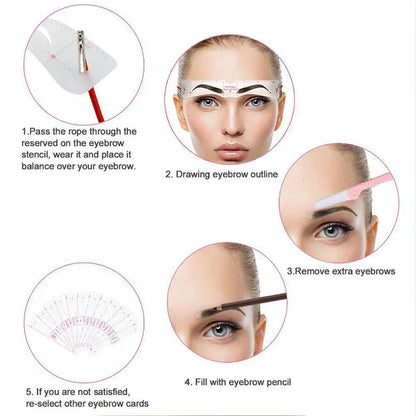 Perfect Eyebrow Shaping Stencil Kit