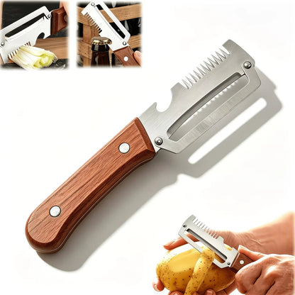 Multi-functional 3-in-1 Stainless Steel Vegetable Peeler