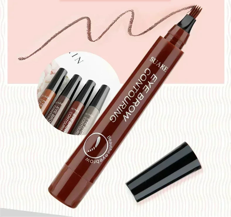 Premium Quality 4 Tip Waterproof Eyebrow Pen