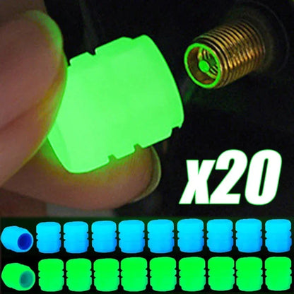 Night Glow Tire Valve Caps