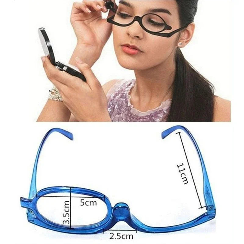 Magnifying Makeup Glasses Rotating Lens