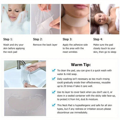 Reusable Anti-Wrinkle and Fine lines Neck Patches