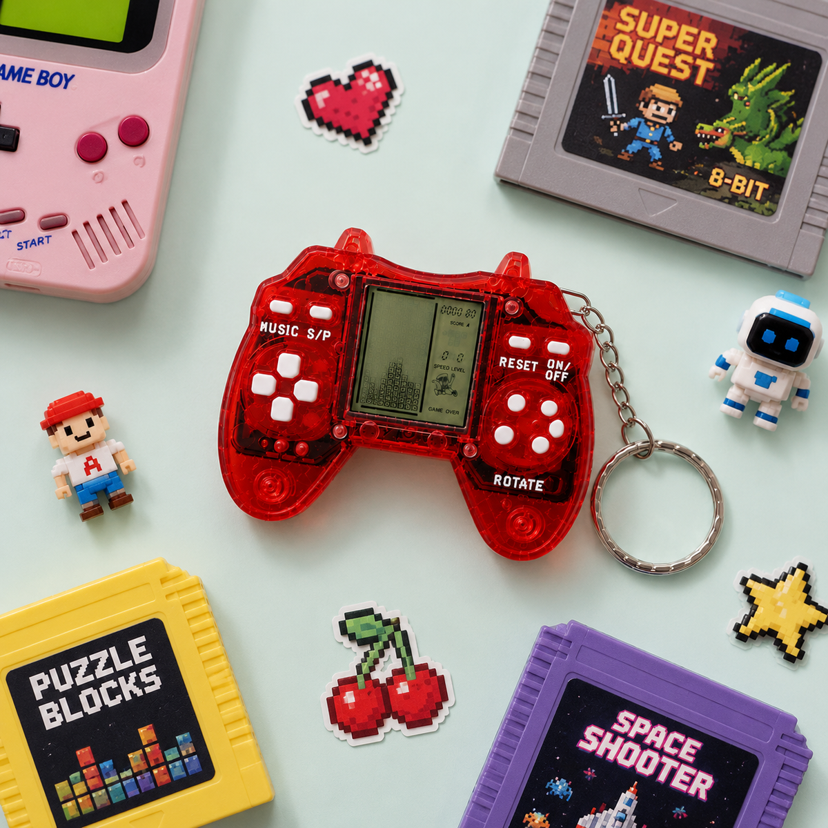UPTO 50 Games in 1 Retro Mini Console Keychain For everyone