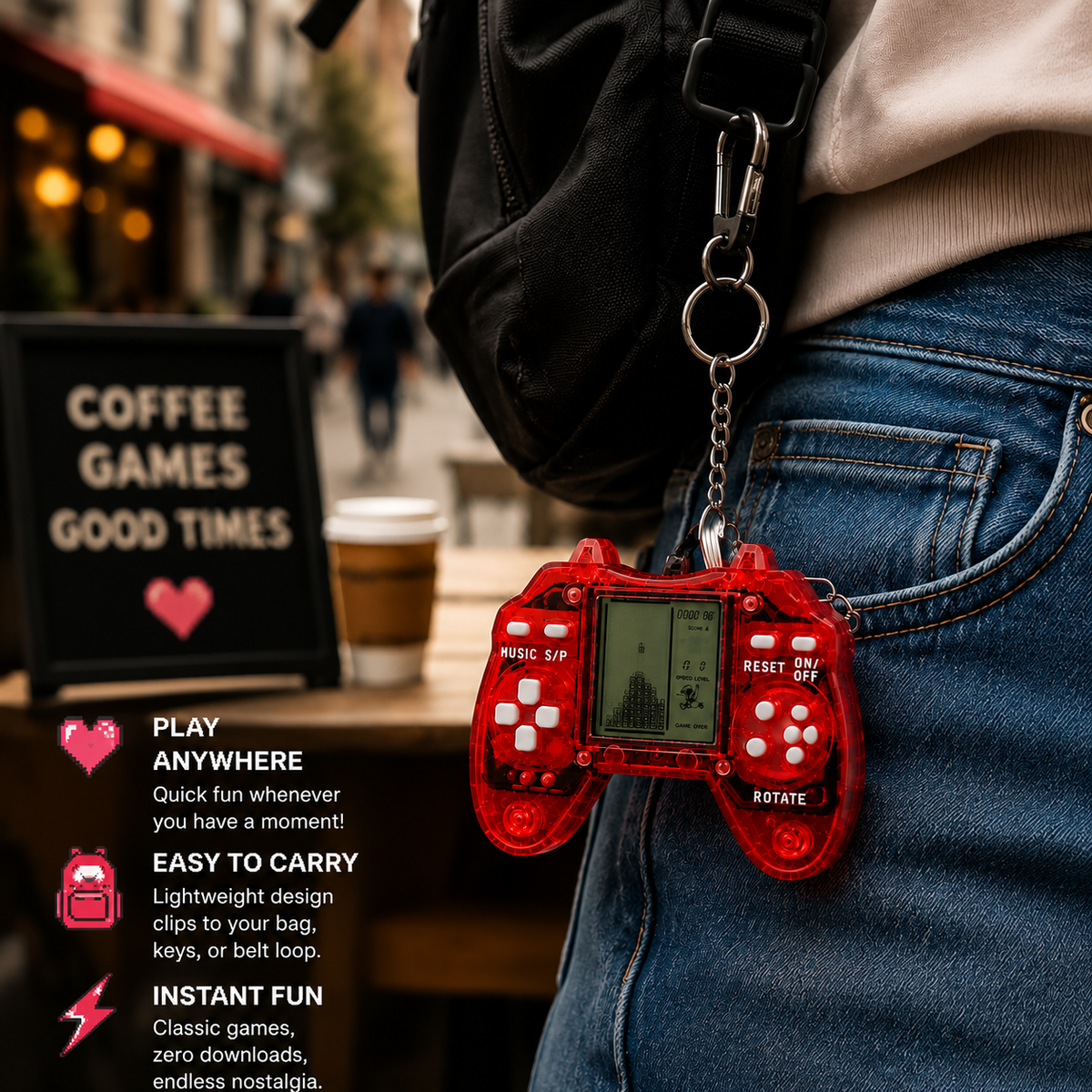 UPTO 50 Games in 1 Retro Mini Console Keychain For everyone