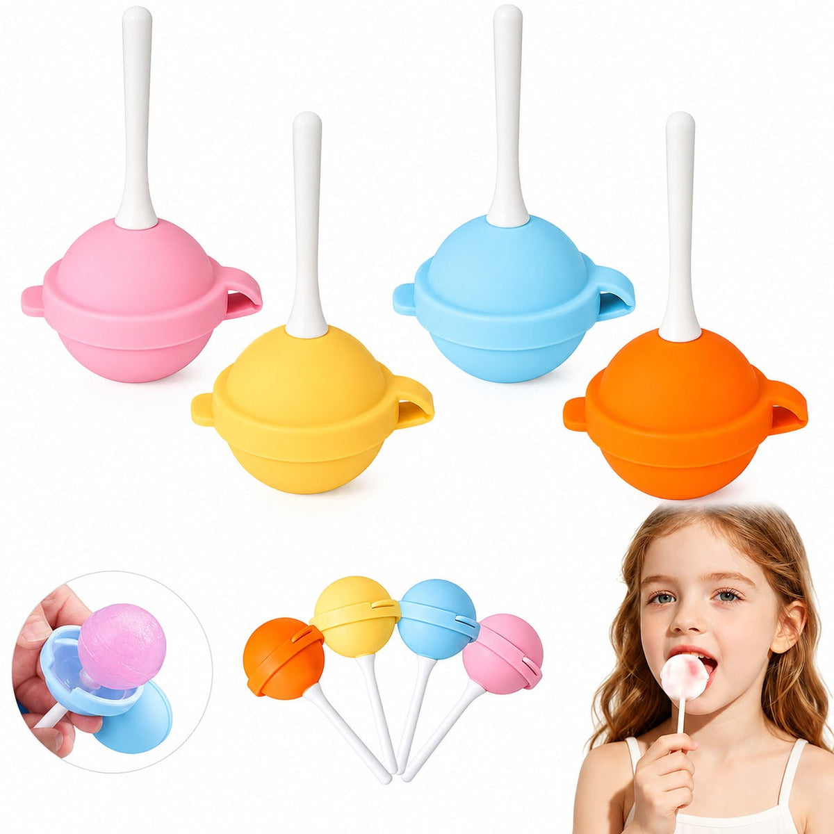 Lollipop Ice Cream Mold Homemade Reusable Popsicle Maker With Sticks