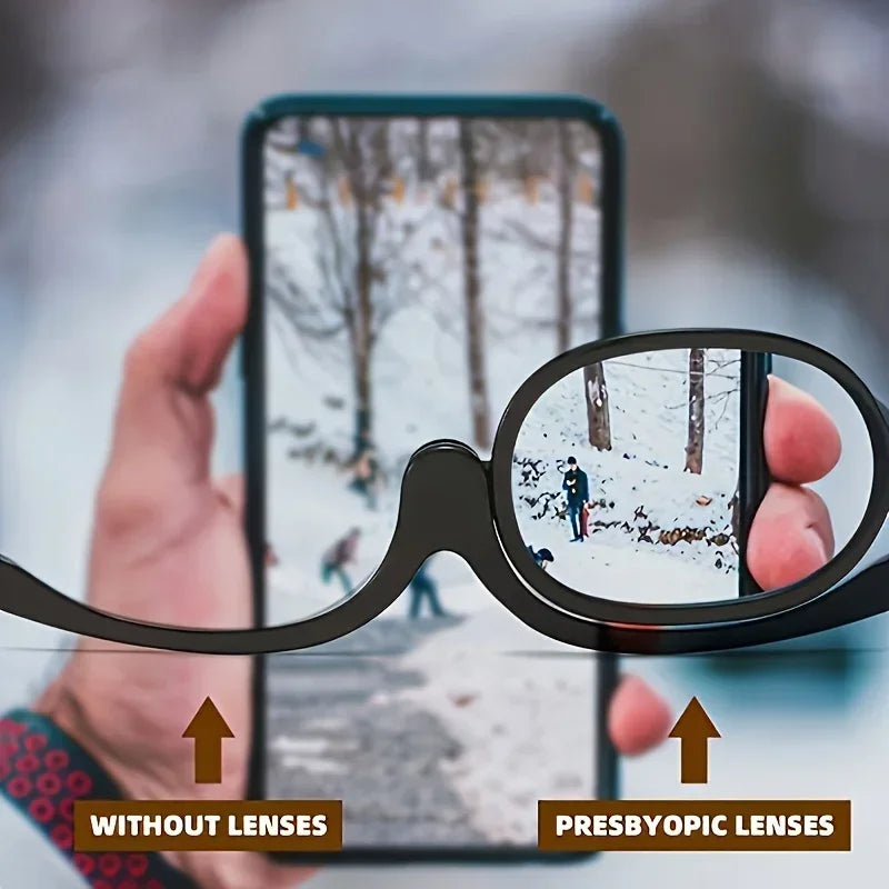 Magnifying Makeup Glasses Rotating Lens