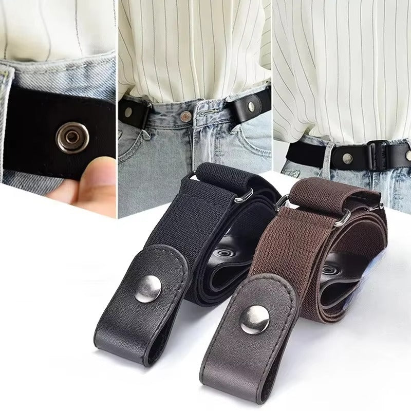 Adjustable Stretch Elastic Waist Band Belts Buckle-Free