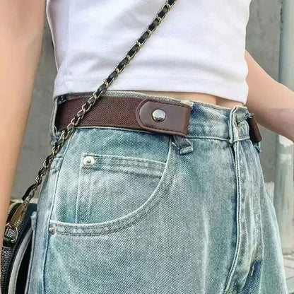 Adjustable Stretch Elastic Waist Band Belts Buckle-Free