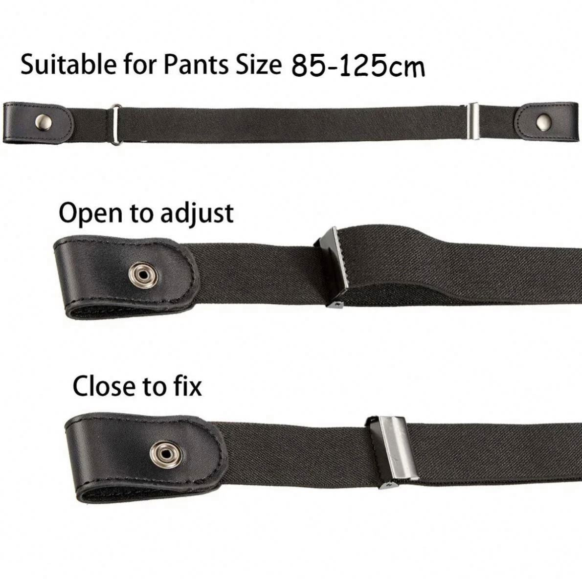 Adjustable Stretch Elastic Waist Band Belts Buckle-Free