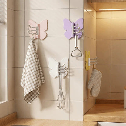270° Rotating Butterfly Wall Hooks
