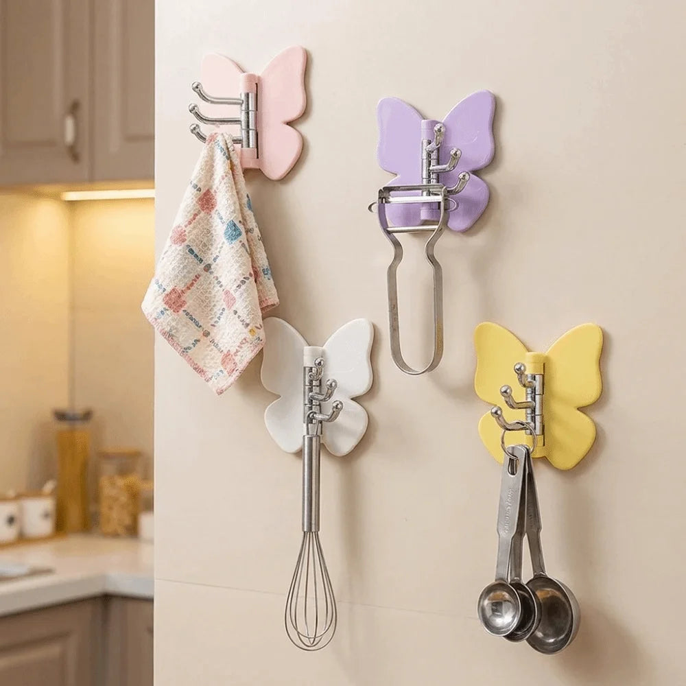 270° Rotating Butterfly Wall Hooks