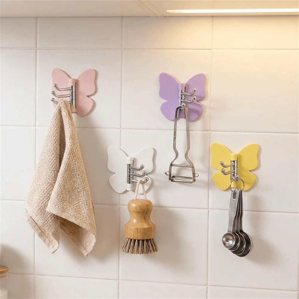 270° Rotating Butterfly Wall Hooks