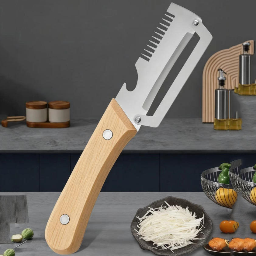 Multi-functional 3-in-1 Stainless Steel Vegetable Peeler