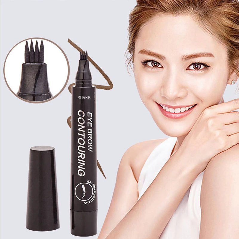 Premium Quality 4 Tip Waterproof Eyebrow Pen