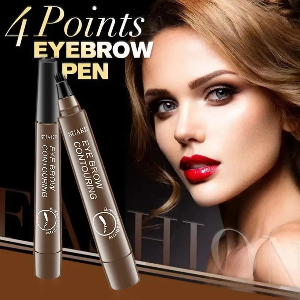 Premium Quality 4 Tip Waterproof Eyebrow Pen