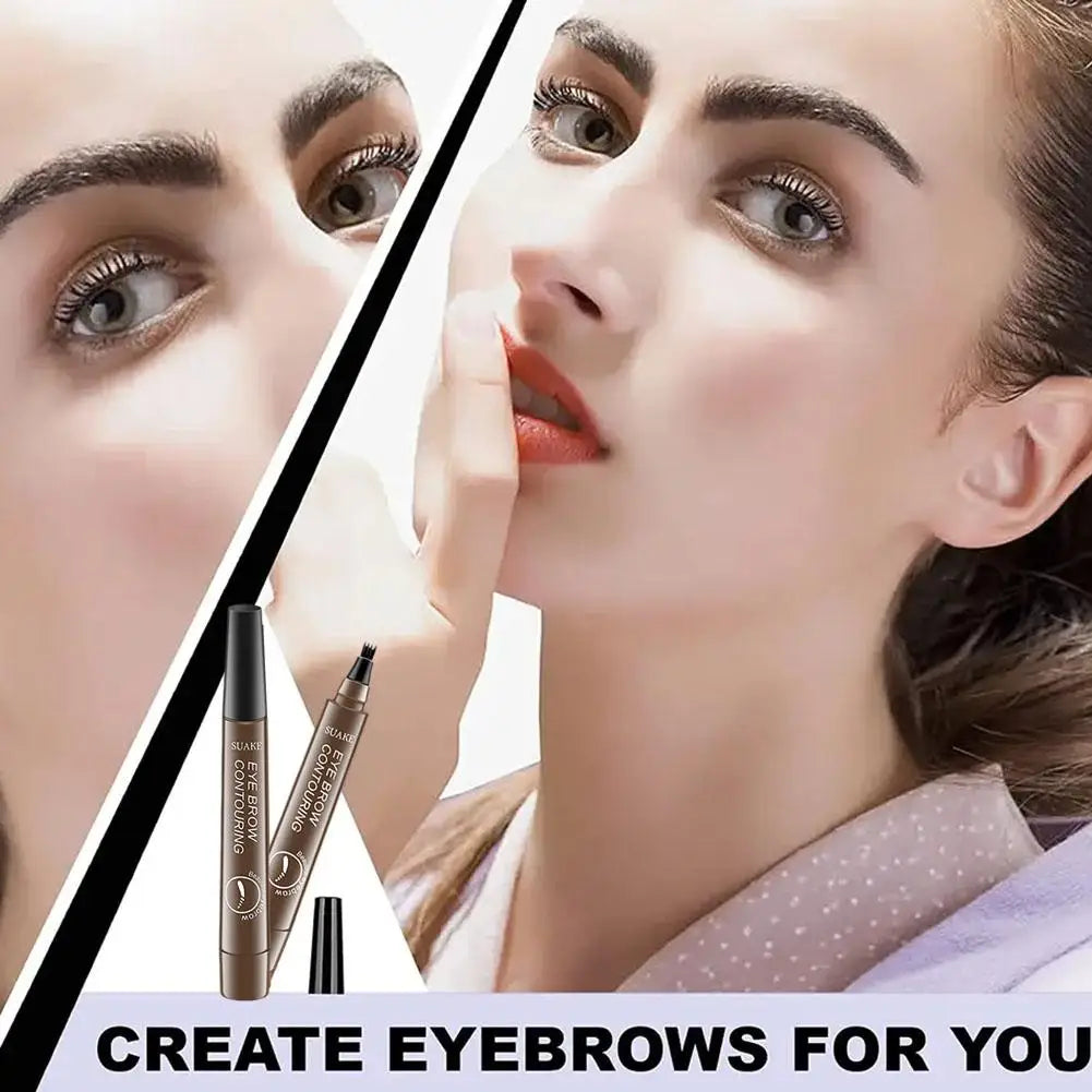 Premium Quality 4 Tip Waterproof Eyebrow Pen