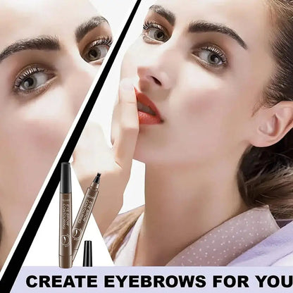 Premium Quality 4 Tip Waterproof Eyebrow Pen