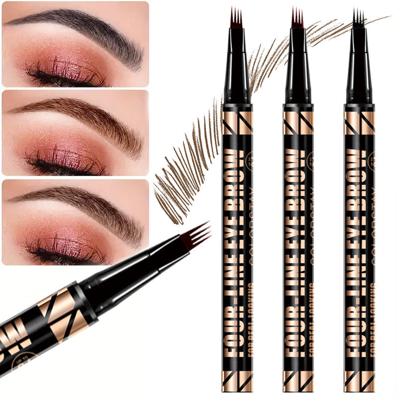 Premium Quality 4 Tip Waterproof Eyebrow Pen