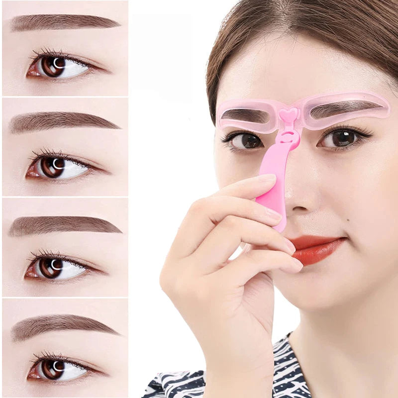8 Pcs Different Shapes Reusable Eyebrow Stencils Kit