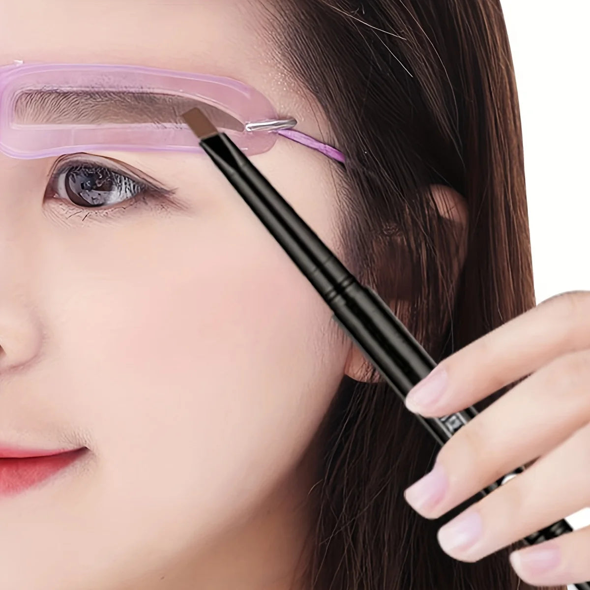 8 Pcs Different Shapes Reusable Eyebrow Stencils Kit