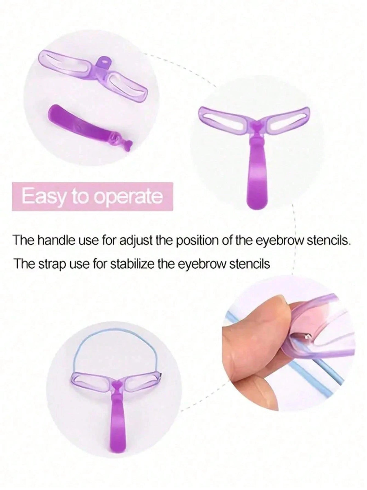 8 Pcs Different Shapes Reusable Eyebrow Stencils Kit