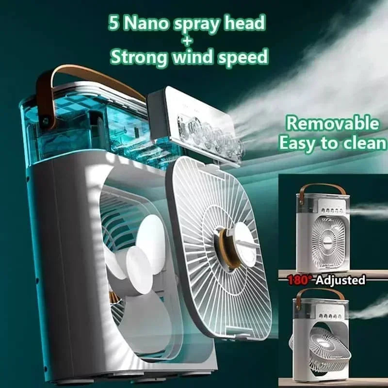 Rechargeable 5 in 1 Fan Air Conditioner