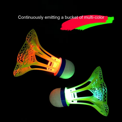 Windproof LED Glowing Badminton Neon Shuttlecock Set