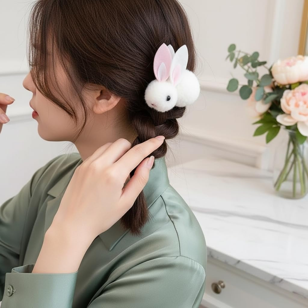Cute Plush Rabbit Hair Clip