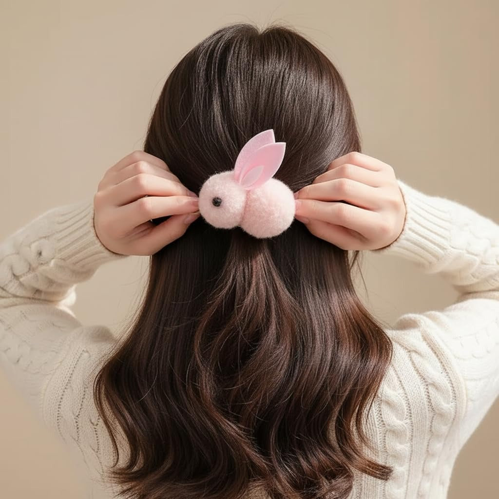 Cute Plush Rabbit Hair Clip