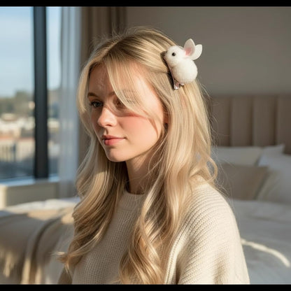 Cute Plush Rabbit Hair Clip