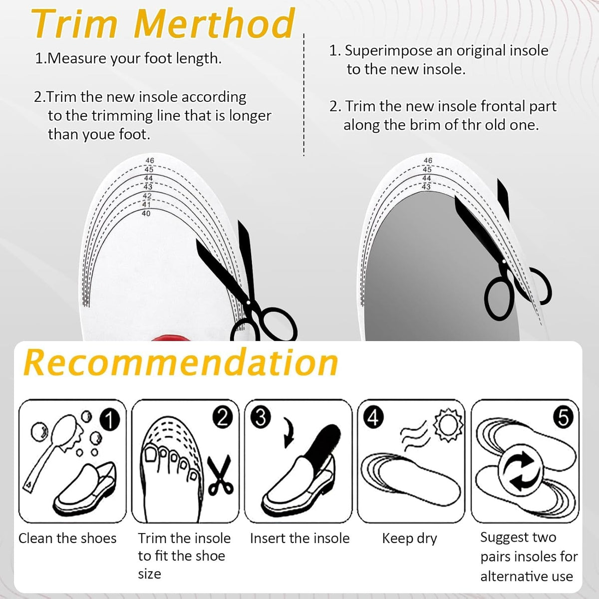 Anti Swelling High Arch Support Insoles