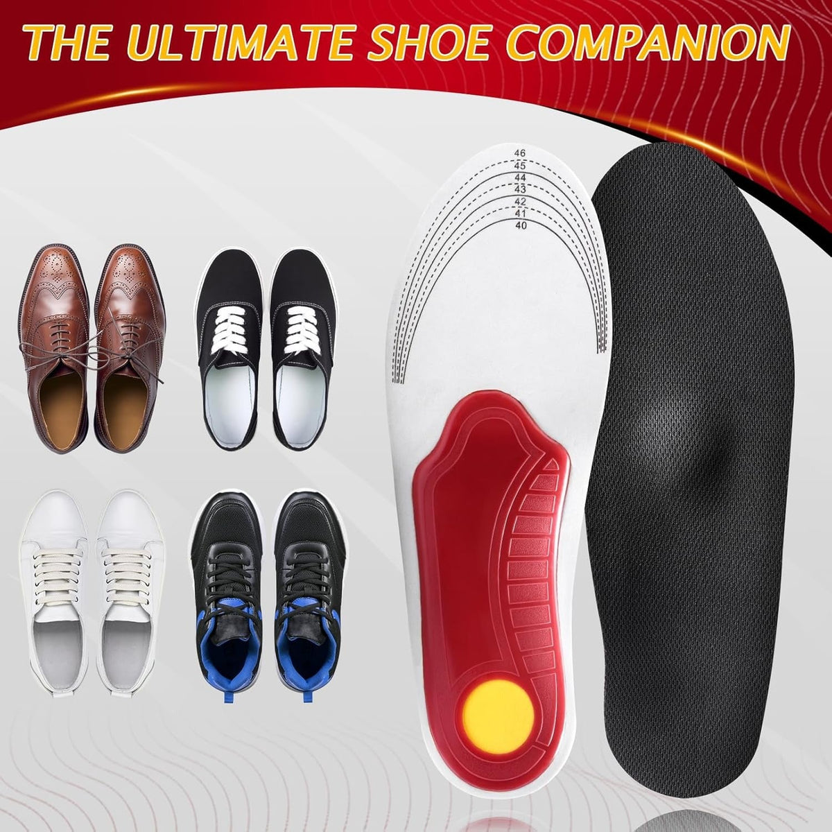 Anti Swelling High Arch Support Insoles