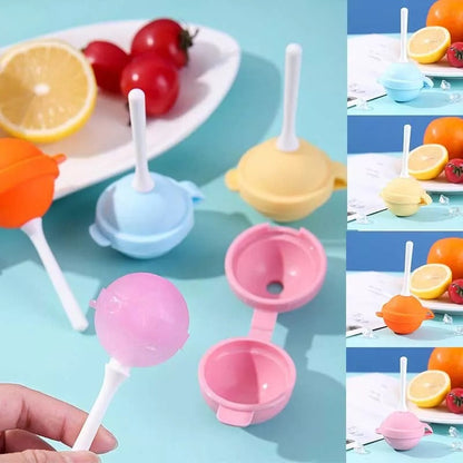Lollipop Ice Cream Mold Homemade Reusable Popsicle Maker With Sticks