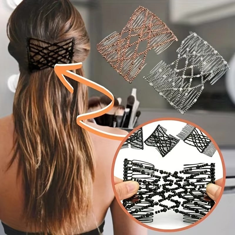 Adjustable Magic Double Hair Comb Clip