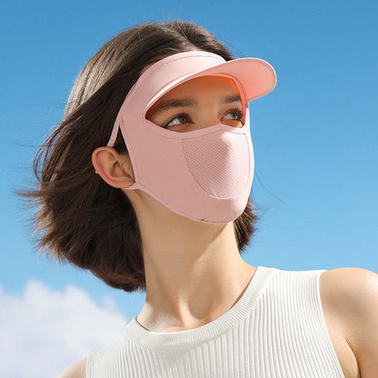 Ice Silk Women Sun Protection Anti-Ultraviolet Breathable UV Protection Full Face Mask
