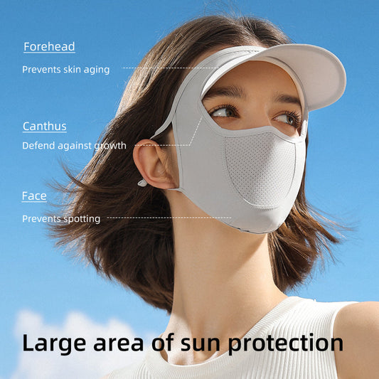 Ice Silk Women Sun Protection Anti-Ultraviolet Breathable UV Protection Full Face Mask