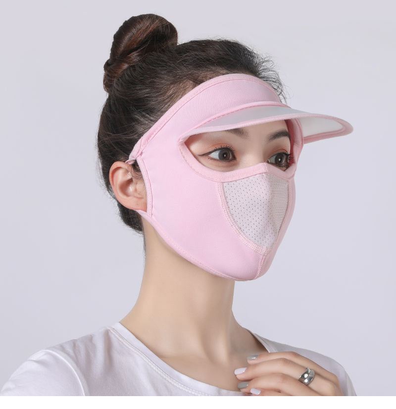 Ice Silk Women Sun Protection Anti-Ultraviolet Breathable UV Protection Full Face Mask
