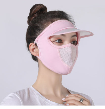 Ice Silk Women Sun Protection Anti-Ultraviolet Breathable UV Protection Full Face Mask