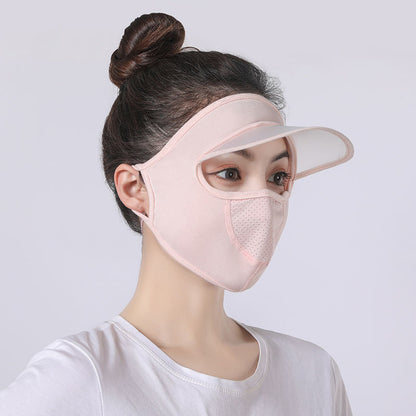 Ice Silk Women Sun Protection Anti-Ultraviolet Breathable UV Protection Full Face Mask