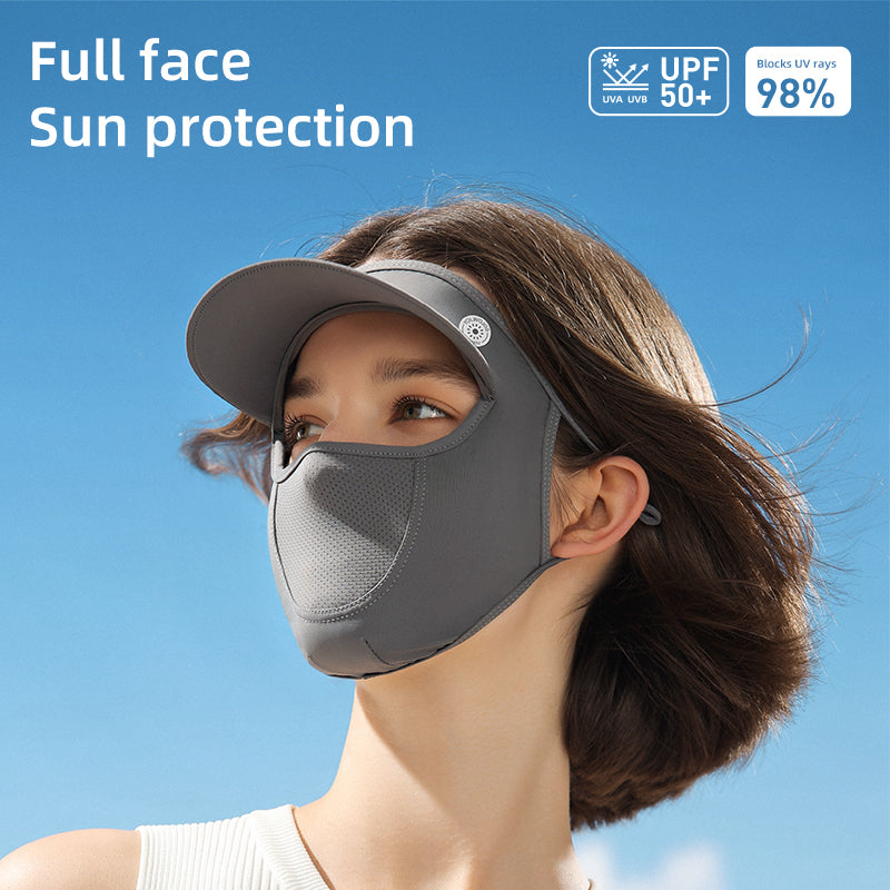 Ice Silk Women Sun Protection Anti-Ultraviolet Breathable UV Protection Full Face Mask