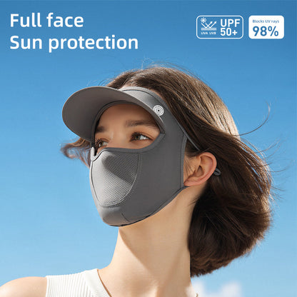 Ice Silk Women Sun Protection Anti-Ultraviolet Breathable UV Protection Full Face Mask