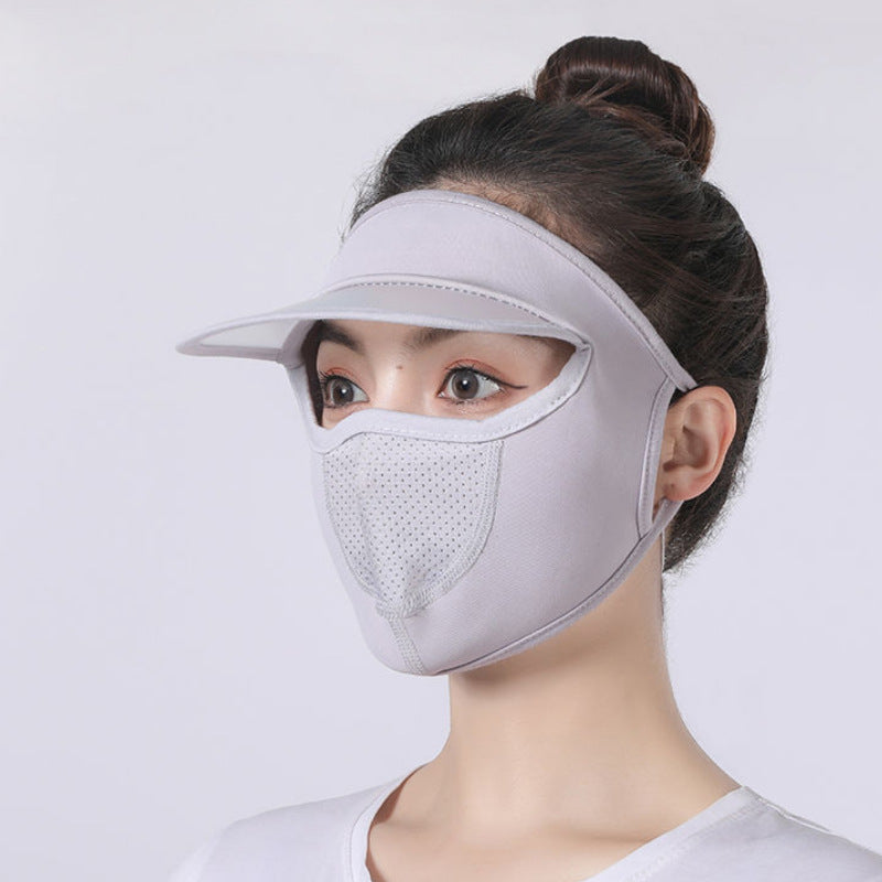 Ice Silk Women Sun Protection Anti-Ultraviolet Breathable UV Protection Full Face Mask